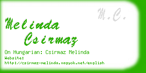 melinda csirmaz business card